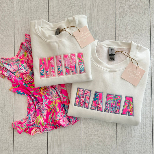 Embroidered MAMA & MINI Keepsake Sweatshirt SET